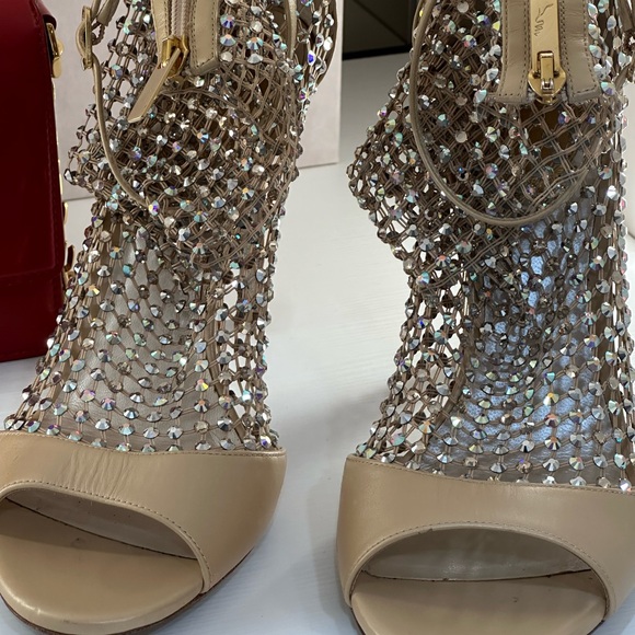 Rene Caovilla gold and Silver Mesh Heels - Picture 2 of 11